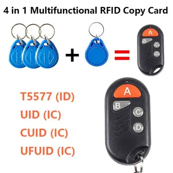1Pcs/Daug RDA Kelis Klavišą Žymeklį T5577 Perrašomieji 125KHz RFID Kortelę UID Blokuoti 0 Permainingi NFC Korteles CUID Pulteliais UFUID Protingas Žiedo