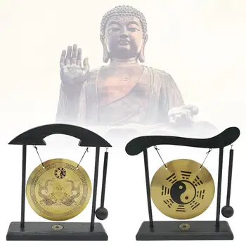 2023 Mini Darbalaukio Gong Lentelė Kinijos Gong Apdaila Stalas Žalvario Gong Vėjo Varpeliais Feng Bell Mini Azijos Shui Gong G0S5
