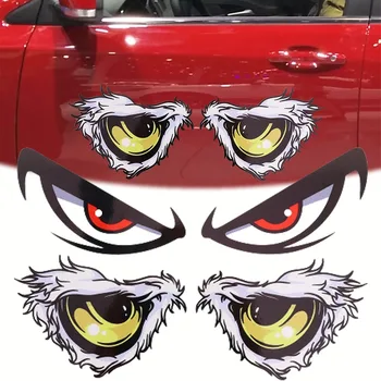 3D Gyvūnų Automobilių Lipdukai Automobilio galinio vaizdo Veidrodis Bamperis Juokinga Dekoratyviniai Lipdukai Kūno Nulio Blokavimo Lipdukai Animacinių filmų Lipdukai