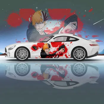 Anime KUROSAKI ICHIGO BALINIMO Automobilio Lipdukas, skirtas universaliam daug Automobilių Lipdukas Auto Dalys, Automobilių Lipdukas Universaliųjų Automobilių Apdailos 2vnt