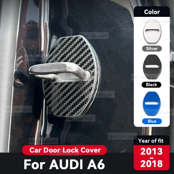 AUDI A6 2013-2018 M. 2017 Automobilių Durų Užraktas Apsaugos Dangtelį Anti rust Nerūdijančio Plieno Auto Vidaus Apdaila, Priedai