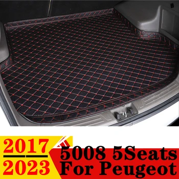Aukštos Šoninės Automobilio bagažo skyriaus Kilimėlis Peugeot 5008 5Seats 2022 2023 2021 20 2019 m. 2017 m. 2018 m. XPE Odos Uodega Įkrovos Dėklą Padas Galiniai Linijinių Krovinių