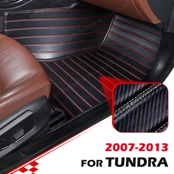 Custom Anglies Pluošto stiliaus Grindų Kilimėliai Toyota Tundra 2007-2013 M. 08 09 10 11 12 Pėdų kiliminė danga Padengti Auto Interjero Priedai
