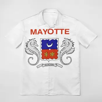 Derliaus Vėliava, Mayotte ' as (vietinis), Trumpas Rankovėmis Marškinėliai Viršuje Tee Kostiumas Veikia Aukštos Klasės Eur Dydis