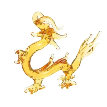 Drakono Statula Kinų Figūrėlės Kristalų Skulptūros Dekoro Zodiako Gyvūnų Gerovės Aukso Vertus Feng Shui Prespapjė Prapūsti Sėkmės