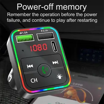 F2 Automobilių FM Siųstuvas Car MP3 Bluetooth-compaitable Grotuvas, laisvų Rankų įranga, Garso Imtuvas, Automobilinis Įkroviklis Adapteris Su LCD Ekranu