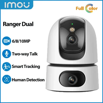 Imou Wifi Kamera Ranger Dual 6MP 8MP 10MP Žmogaus Aptikimo Smart Stebėjimo dvipusio Ryšio Apsaugos Spalvotas VAIZDO Kamera