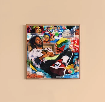 J. Cole Muzikos Albumo Viršelio Drobės Plakatas Namų Sienų Tapybos Apdaila (Be Rėmelio)