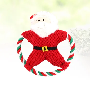 Kalėdų Pet Molars Bite Ventiliacijos Garso Žaislas Kalėdos Pet Piskliwy Žaislų, Animacinių Filmų Medvilnės Virvė Kalėdų Dantų Šlifavimo Garso Šunį Kramtyti