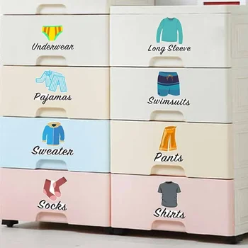 Kūrybos namuose lipdukai anglų spinta drabužių identifikavimo lipdukai miegamojo sienos kabineto gražinimo apdailos lipdukai
