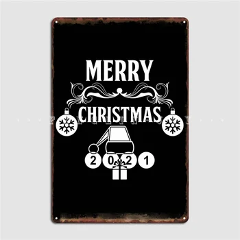 Linksmų Kalėdų 2021 Šventė, Kalėdos Sniego Dribsniai Konstrukcijos Metalo Pasirašyti Pub Freskos Dizainas Plokštės Alavo Pasirašyti Plakatai