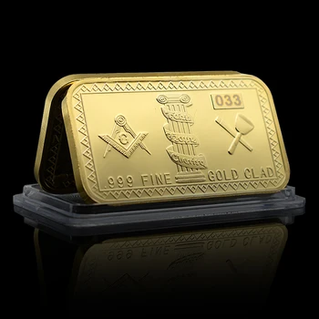 Masinu Freemasons Aukso Juosta 999 Bauda Auksas, Plakiruoti Apsaugoti Shell Monetų Kolekcionieriams Suvenyras, Dovana, Namų Puošybai