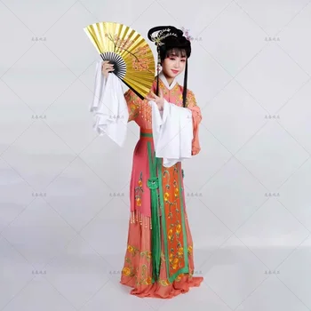 Naujas Dizainas Yue Operos Kostiumų Moterų Švino Praleisti Rankovės Šokių Hanfu Princesė Etapo Rezultatus Hua Dan Aprangos Komplektus Daugiaspalvis