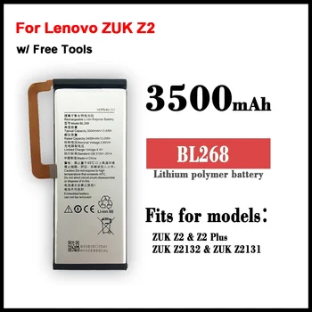 Naujas Pakaitinis Akumuliatorius BL268 Lenovo ZUK Z2 Z2 Plius 3500mAh Mobilųjį Telefoną Aukštos Kokybės Baterijų + Įrankiai