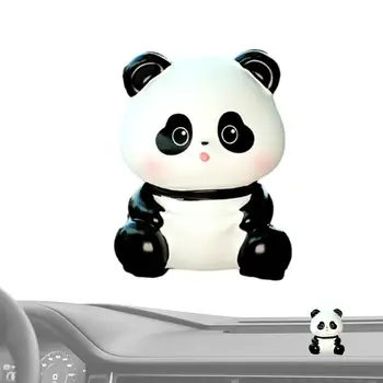 Panda Figūrėlės Automobilio Salono Mini Panda Lėlės Apdailos Miniatiūriniai Panda Prietaisų Skydelio Dekoracijas, Mielas Dervos Panda 