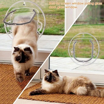 Pet durų skylę katės durys, įėjimas nemokamas skylę katė šuniuką iš ir į durų skylę įdiegti stiklo durų ir langų medinės durys