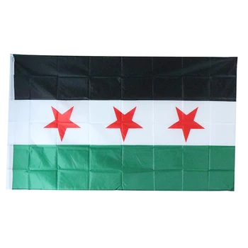 Sirijos Vėliava 90*150cm Sirijos Arabų Respublika, Sirijos Trijų Žvaigždučių Vėliavos Banner Kabinti Namų Puošybai Vėliavas