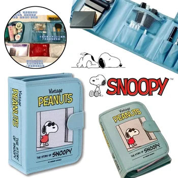 Snoopy Animacinių Filmų Kūrybos Tualetinių Reikmenų Krepšys Anime Vgastokas Knygos Formos Makiažas Maišelį Kasdien Tiekia Vaistus, Daugiafunkcinis Saugojimo Krepšys