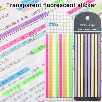 Spalva Sticky Notes Vandeniui Skaidrus žymėjimo įrankis Morandi Juosta Neon Nuimamas Lipni Skaidri Etiketės Office Sc S6O7
