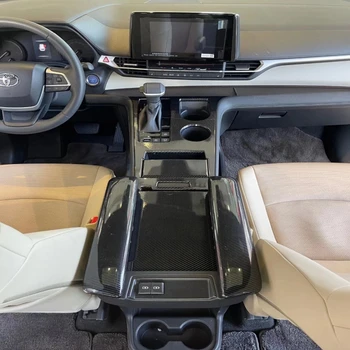Toyota Sienna 2021 2022 CarbonFiber Konsolė Pavarų Perjungimo Langelį Porankiu Lauke Skydelio Dangtelį Apdaila Apdailos Lipdukai