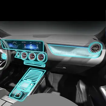 TPU proectiveTransparent Filmas Mercedes Benz EQA 2021 2022Car Interjero Centras Konsolės Pavarų Durų Navigacijos Prietaisų Skydelis
