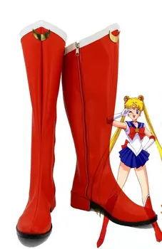 Usagi Tsukino Batai Cosplay Sailor Moon Usagi Tsukino Cosplay Batai Raudoni Batai Užsakymą Unisex Bateliai Cosplay