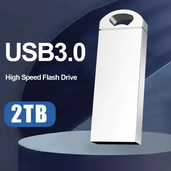 USB 3.0 Flash Diskai 2TB High Speed Metalo Pendrive Nešiojamas Usb Pendrive 128GB Vandeniui Memoria Usb 