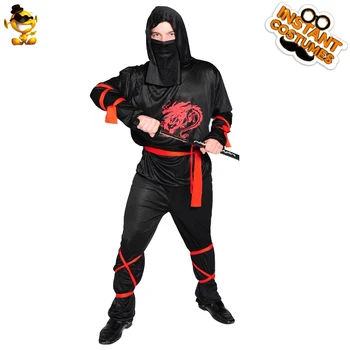 Vyrai Ninja Kostiumas Cosplay Suaugusiųjų Black Ninja Apranga Su Headcover Helovinas Šalis Kariai Drabužiai Vyrams