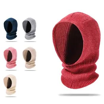 Šiltas Slidinėjimo Kaukė Naujas Dvejopo tikslo Storio Šaltai Skrybėlę Megzti Megztinis Mergaitei